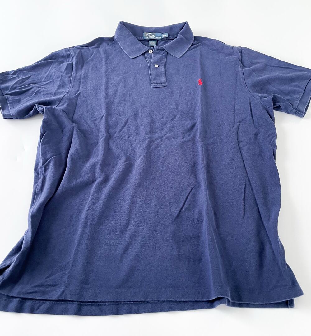 Polo Ralph Lauren Navy Blue Polo Shirt with Red Logo Men's Size XXL